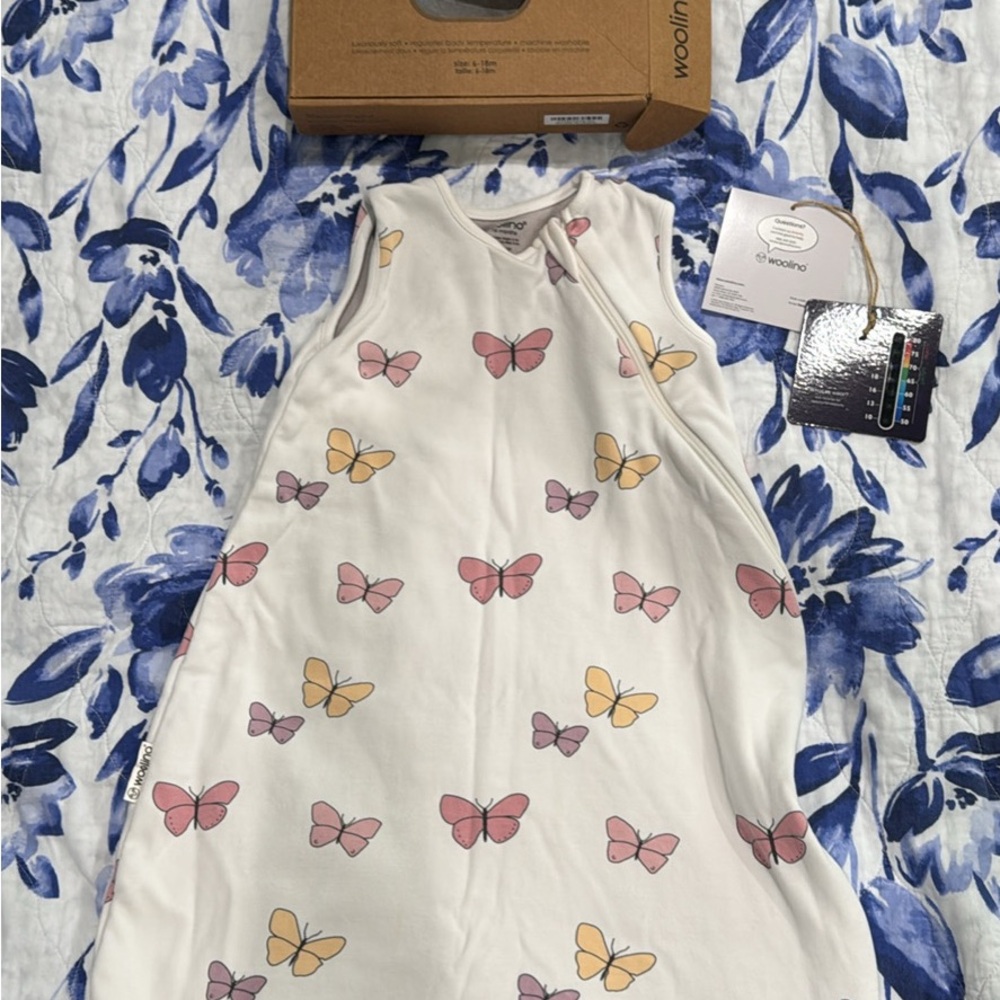 Woolino Kids Pajamas Sleep Sack - Butterfly Design